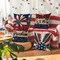 Let Freedom Ring Stars Fireworks Red White Flower Throw Pillow Covers, 18 x 18 Inch 4th of July Patriotic Independence Memorial Day USA Flag Cushion Case for Sofa Couch Set of 4